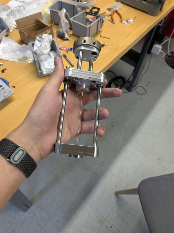 Prototype syringe pump needle gripper I made