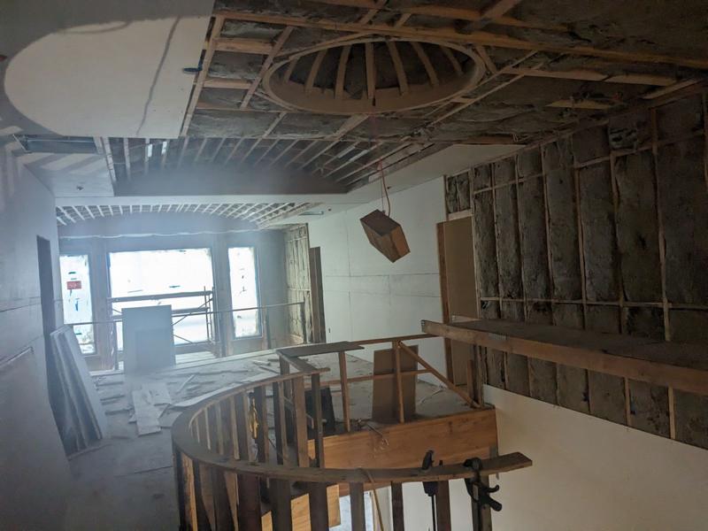 Drywall going up