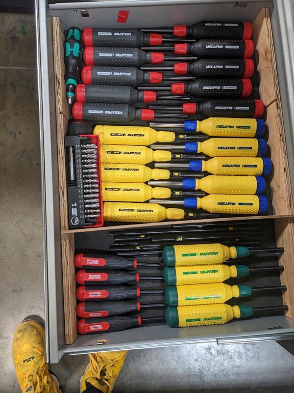 Tool drawer donated by MegaPro and others
