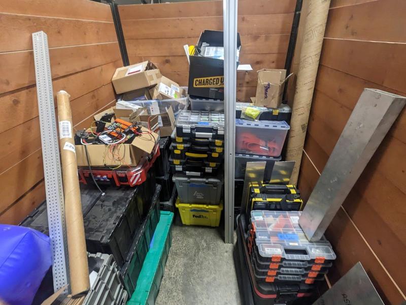 Our storage unit at the makerspace