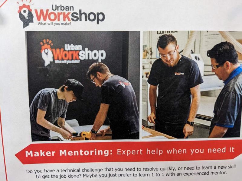 Urban Workshop flyer, with Jake, who taught me CAD